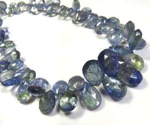 Perles de Tanzanite Bio Naturelle en Forme de Poire, 5-11 mm, Fil de 9 pouces, Pierres Précieuses Facettées, Pierres Précieuses Africaines Inspirées pour la Fabrication de Bijoux - Product Image 4