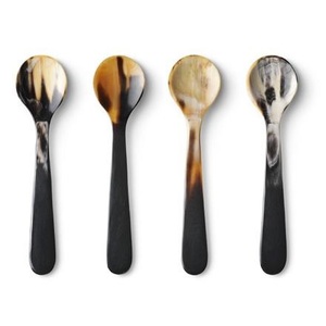 Cuchara de cuerno marrón natural de la mejor calidad Diseño de estilo animal hecho a mano con bloque de ágata Artesanía natural pulida - Product Image 4