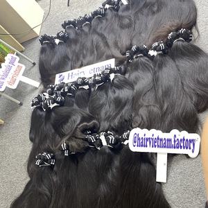 Máquina de cabello humano virgen sin procesar vietnamita de tendencia caliente Pelo liso natural negro suave resistente al desprendimiento de trama Doble - Product Image 3