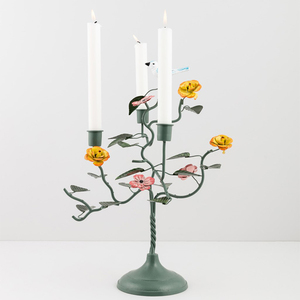 Metal Olive Branch <b>Taper</b> <b>Candle</b> Holders - Product Image 5