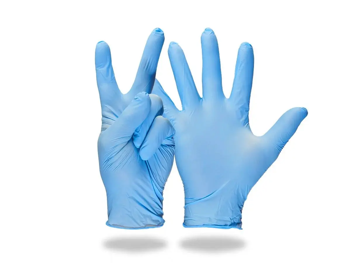 Einweg-Nitril-Untersuchung shand schuhe mit CE - Blue Nitrile Exam / Medical Glove aus Malaysia