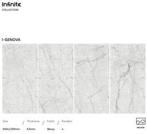 Azulejos de Porcelana Pulida de Primera Calidad, 600x1200 mm, Blanco con Vetas Grises, Textura Sólida, Únicos para Uso Comercial, en el Hogar, en Pasillos y Exteriores - Product Image 3