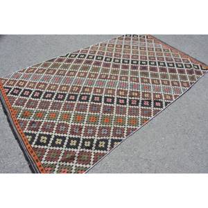 Alfombra turca clásica de 4'8 \ "X 8 ', tradicional Beige con patrón de retazos, Material de lana viscosa, respaldo de látex para adolescentes - Product Image 2