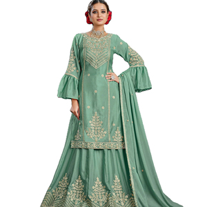 ชุดซาร่าปักลายชีนออนรุ่นล่าสุดของดีไซน์เนอร์ - Product Image 1