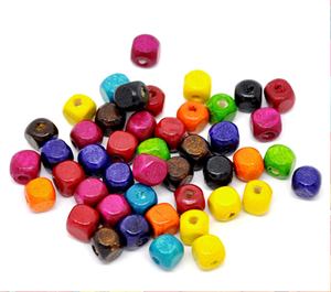 แหวนไม้ธรรมชาติรูปทรงตามสั่ง และลูกปัดไม้สีต่างๆ รูปทรงและขนาดต่างๆ ผลิตด้วยมือจากอินเดีย - Product Image 4