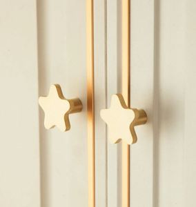 Stars knob new style brass <b>pull</b> cabinet drawer <b>for</b> <b>home</b> dresser door cabinet furniture decorative kitchen wardrobe handle knobs - Product Image 1