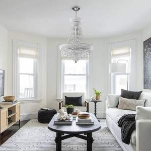 Lumières Chrome Classique Empire Style K9 Drop Lustre En Cristal Plafonnier Luminaire pour Salon Foyer Salle À Manger Hal - Product Image 1