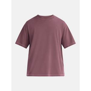 100% algodón. Camisa básica de cuello redondo de color sólido para hombre, camiseta informal de manga corta transpirable que absorbe la humedad. - Product Image 1