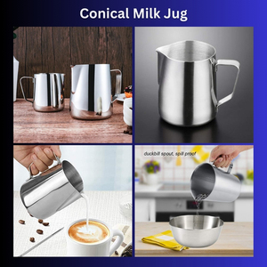 Teko susu besi tahan karat dan pembuat cappucino kopi Harga Murah kendi susu logam dan cangkir pengukur - Product Image 6