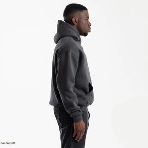 Sudadera con Capucha para Hombre, Corte Regular, 100% Algodón, Cierre de Cremallera, Logotipo Personalizado Bordado en la Parte Delantera, Cuello Alto, Transpirable - Product Image 5