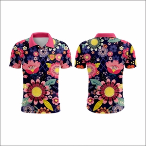 Wholesale Custom Design High Quality <b>Floral</b> Print Polo Short Sleeve Slim Fit Polo <b>t</b> <b>Shirts</b> <b>Men</b> - Product Image 1