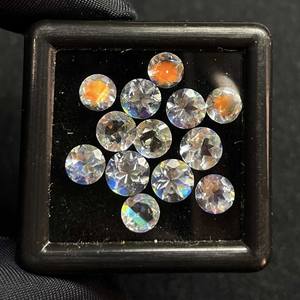 Piedra Lunar Arcoíris Natural de Madagascar, Corte Redondo de 4.5-5 mm, Gema Suelta, Piedra Lunar Multifuego para Joyería - Product Image 3