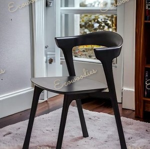 Chaises de salle à manger modernes pour restaurants au design luxueux Chaise de salle à manger en bois de bambou massif avec pieds en bois pour salle à manger de restaurant - Product Image 3