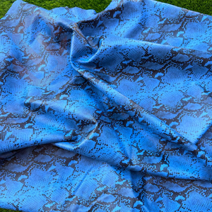 Màu xanh da rắn da ẩn cho túi xách phong cách bò sát in <span class=keywords><strong>Python</strong></span> dập nổi da thô ẩn cho giày - Product Image 4