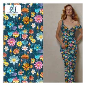 Vicose Print 30s 32S 45S 5d Efecto Fabricante Precio 100% Viscosa Floral Impreso 100 Rayón Impresión digital Vestido Tela - Product Image 5