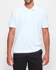 เสื้อโปโลแขนสั้นของผู้ชายเสื้อ100% ผ้าฝ้ายลายสีพื้นลำลองมีลายพิมพ์ดิจิตอล - Product Image 1