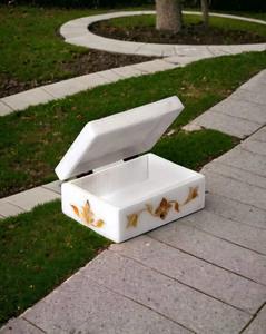 Caja de joyería con incrustaciones de fregona Amarilla Dorada de calidad superior, diseño moderno de lujo para mujeres para regalar - Product Image 2