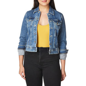 Ropa de calle de Pakistán de alta calidad Nueva chaqueta personalizada de moda de alta calidad Chaqueta de mezclilla corta de manga larga para mujer Hecho en Pakistán - Product Image 1