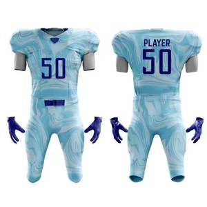 Nouvel arrivage Uniforme de football américain Uniforme à manches courtes de haute qualité pour jeunes garçons Ensemble tendance respirant au design personnalisé - Product Image 6