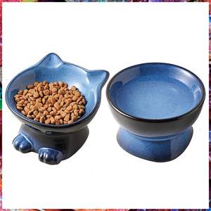 Deep Ceramic Pet <b>Bowl</b> For Cats That Helps Prevent Food Spills While Providing Stress Free Comfortable Mealtime Routine - Product Image 5