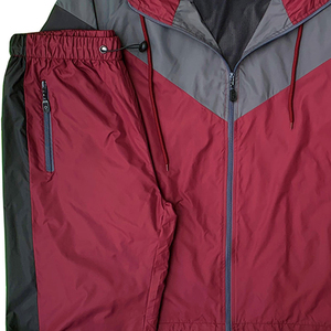 Survêtement décontracté pour femmes, survêtement 2 pièces à fermeture éclair et à taille élastique, ensemble de survêtements coupe-vent pour hommes - Product Image 6