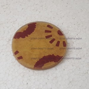 Modern Eco-Friendly Square <b>Resin</b> Tea Coaster Set of 4 Pieces Natural Wood <b>Resin</b> Home Hotel Restaurant <b>Table</b> - Product Image 3