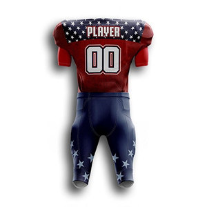 Uniformes de football américain unisexes personnalisés respirants, tailles XL et plus, maillots personnalisés avec des motifs imprimés, antibactériens, séchage rapide, vêtements de sport - Product Image 3