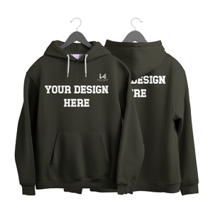 Sweat-shirt à capuche unisexe en coton 100% tricoté, 360g, respirant, séchage rapide, uni, pour un usage quotidien décontracté, grande taille, vêtements de printemps pour hommes - Product Image 1