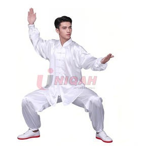 ชุดฝึกศิลปะการต่อสู้แบบไทชิแบบจีนดั้งเดิมเสื้อผ้ากังฟูสีขาวออกแบบได้ตามต้องการ - Product Image 4