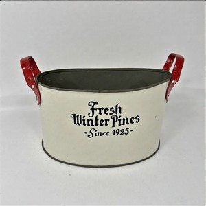 Reindeer Ridge Metal <b>Planter</b> Styled for Christmas Use with a Rustic Look Ideal for Entryway <b>Garden</b> or Balcony Decoration - Product Image 2