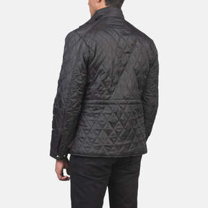 Veste coupe-vent matelassée Nelson en satin noir, haute qualité, imperméable, zippée, décontractée, à capuche, avec lettrage, pour le printemps, du XS au 6XL - Product Image 5