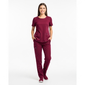 Top qualité en gros femmes allaitantes médical à manches courtes gommage ensembles col en V infirmière uniforme ensembles gommages en vrac pour les femmes - Product Image 3