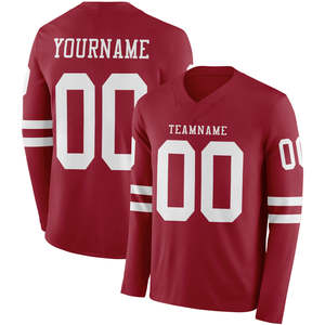 Camiseta de fútbol americano de malla de poliéster 100% personalizada Premium, camiseta de fútbol americano transpirable con logotipo frontal sublimado - Product Image 6