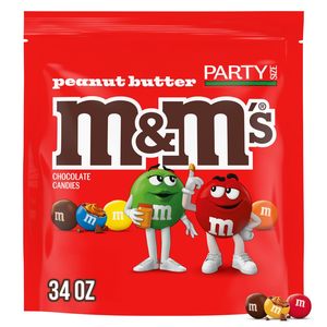 M&M'S Summer Peanut Butter, Chocolate Candy, Party Size, 34 oz Resealable <b>Bulk</b> Candy <b>Bag</b> - Product Image 6