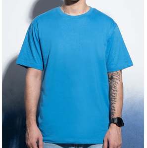 Camiseta 100% Algodón para Hombre, Corte Holgado, Estampada, Transpirable, de Alta Calidad, con Logotipo Personalizado, Servicio OEM, Camiseta Personalizada para Hombre - Product Image 2