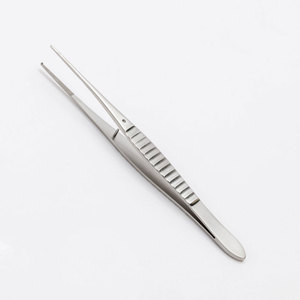 Ensemble d'instruments chirurgicaux manuels les plus vendus, pinces à tissus Gillies en acier inoxydable, réutilisables pour la chirurgie générale, certifiées CE - Product Image 2