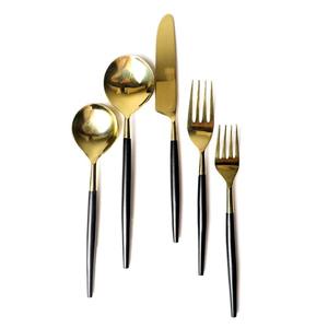 American Style 4-Piece Stainless Steel Cutlery Set With Vibrant Red Handles Eco-Friendly and Modern Silver Design - Product Image 2