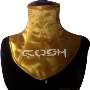 Corsé de cuello con varillas de acero en satén dorado - Product Image 1