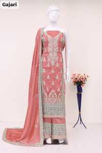 Lourd PV Vichitra avec broderie Codding Sequence Work Salwar Suit Femme Fabricant et fournisseur de mode de Surat - Product Image 2