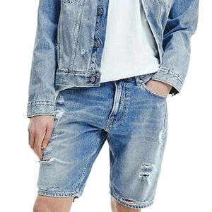 Conjuntos de Jeans de Dos Piezas Personalizados para Hombre, Camiseta de Manga Corta con Botones y Pantalones Cortos de Mezclilla de Alta Calidad, Estilo Urbano - Product Image 5