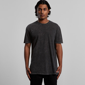 Premium Hommes de Lavage À L'acide dans La Rue Vide Porter Slim-Fit T-shirt Unisexe T-shirt Blanc 100% Coton Lavage À L'acide T-shirt - Product Image 5