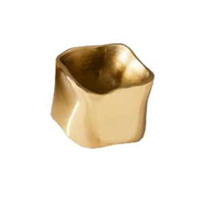 Rond de serviette pour décoration de table Décoration de pièce maîtresse de table de fête intérieure et extérieure Rond de serviette plaqué or - Product Image 3