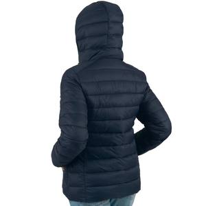 Chaqueta acolchada ligera con capucha para mujer, bolsillos laterales, carcasa de cuero genuino, chaqueta ecológica a prueba de viento para otoño/primavera/invierno - Product Image 2