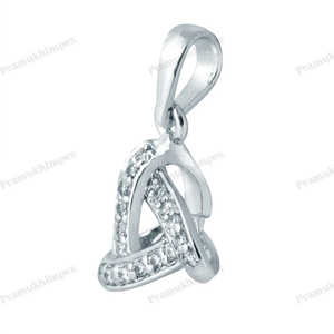 Venta directa de fábrica VVS Moissanite Diamonds GRA Certified Interlocking Triangle Shape Pendant Classic Best Jewelry Collection - Product Image 4