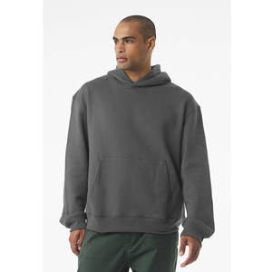 <b>Grey</b> Custom Embroidery Pullover Oversized Heavyweight Streetwear <b>Sweatshirt</b> Essentials Hoodie for Men - Product Image 3