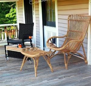 Style unique Meilleure qualité Canne moderne la plus vendue Mobilier de restaurant fabriqué à la main Chaise de restaurant avec tabouret - Product Image 3