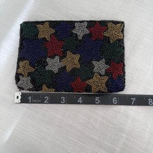 Porte-monnaie classique en perles avec fermeture éclair, rangement facile, transport en voyage, tissu en toile, perles en tissu - Product Image 5