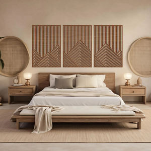 Arte de pared con aspecto de montaña de diseño único hecho a mano indio para decoración de pared del hogar MDF corte láser diseño personalizado elegante los mejores precios - Product Image 5