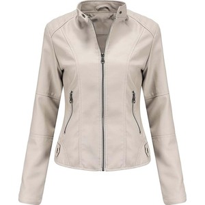 Chaqueta de Cuero de Alta Calidad para Mujer, Estilo Urbano, Transpirable, Reversible, Impermeable, Tejido de Punto Ecológico, Larga para Invierno - Product Image 4