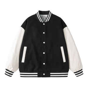 Varsity Jacket Custom Team Bomber Jacket Hombres Mujeres Béisbol Estilo universitario Moda Bordado Prendas de abrigo Streetwear - Product Image 2